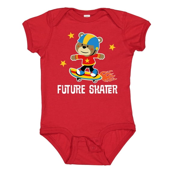Inktastic Skateboard Future Skater Boys Baby Bodysuit