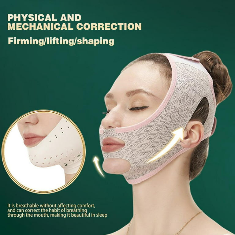 Beauty Face Sculpting Sleep Mask,V Line lifting Mask Facial Slimming Strap  - Double Chin Reducer, Chin Up Mask Face Lifting Belt 