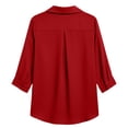 thumbnail image 5 of GUACER Women's 3/4 Sleeve Tops Casual Collared V Neck Blouses Loose Fit Cotton Linen Tunic Shirts for Ladies, 5 of 5