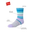 thumbnail image 2 of Hanes Originals Girls' Crew Socks, Moisture Wicking, 6-Pair Pack, 2 of 6