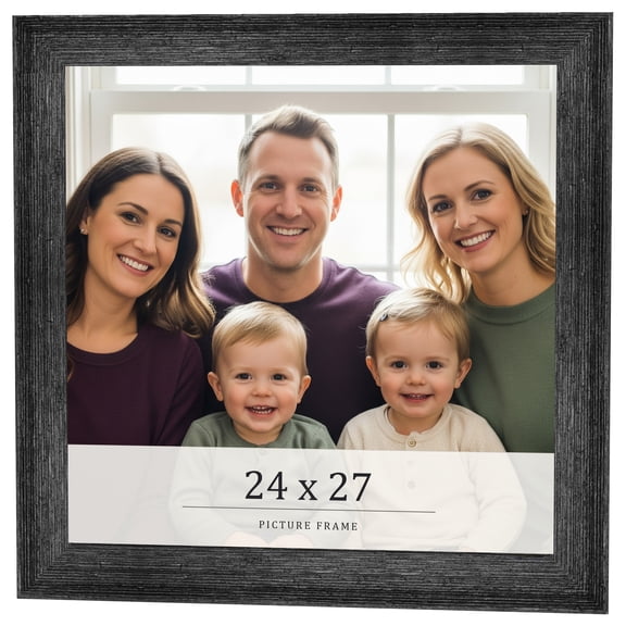 24x27 Frame Black Real Wood Picture Frame Width 1.5 inches | Interior Frame Depth 0.5 inches | Barn
