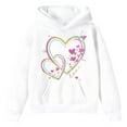 thumbnail image 3 of CAIXIA Girls Hoodie Sweatshirt for Kids and Teens, Long Sleeve Pullover Top with Pocket,10-White, 3 of 4