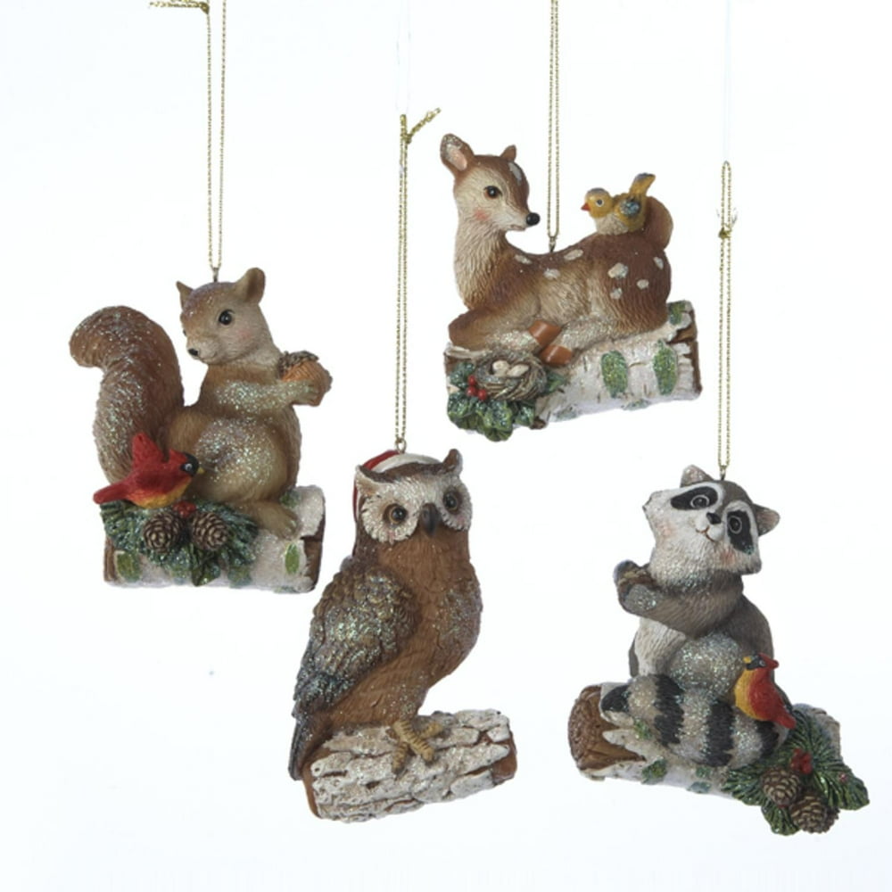 Pack of 12 Enchanted Forest Owl, Deer, Raccoon & Squirrel