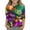 Multicolor a20, variant on Spazoro Kids Child Girls Casual T-Shirts Tee, Fashion Summer Crew Neck Mardi Gras Print 3/4 Sleeve Loose Tops Trousers for Girls Multicolor Size 3-4 T