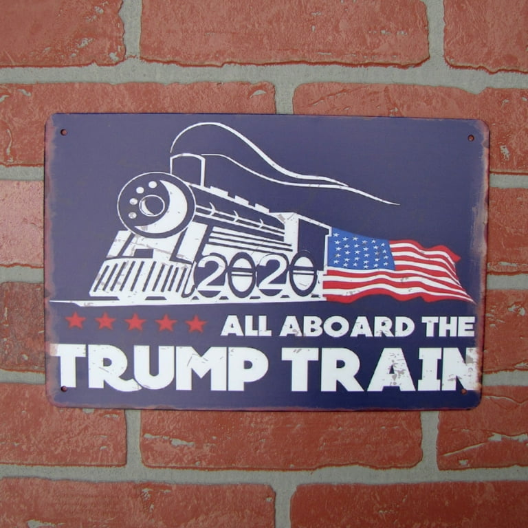 Metal Donald Trump Train 2020 Sign American Flag MAGA Bar Pub Garage Wall Decor Metal Donald Trump Train 2020 Sign American Flag MAGA Bar Pub Garage Wall Decor
