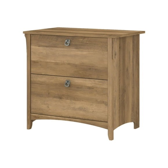 Bush Furniture Salinas 2 Drawer Lateral File Cabinet in Reclaimed Pine