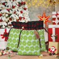 thumbnail image 6 of Rocae Green Lemon Slices Print Christmas Drawstring Linen Gift Bag with Drawstrings Treat Bag Goody Present Bags for Christmas Party Favor, 6 of 8