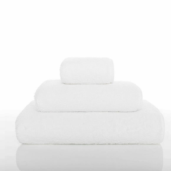 LuxSoft Serviettes en Coton Égyptien - 12x12, 700 GSM, Blanc, Linge de Bain Élégant et Doux
