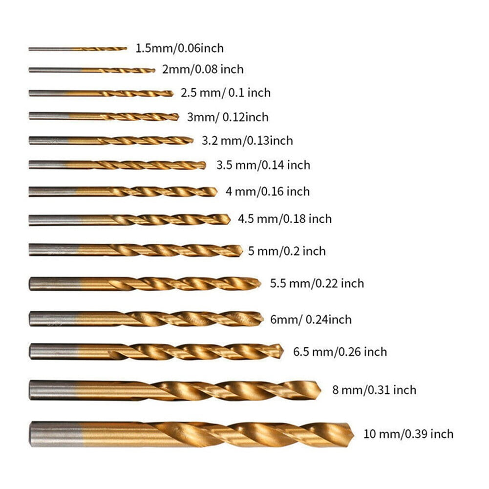 99Pcs High-Speed Steel Drill Bits Titanium Drill Bit Set for Steel Plate Wood