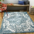 thumbnail image 2 of Surya Eagean EAG-2378 79 x 108" Rectangle Fabric Rug in Teal Blue/Light Beige, 2 of 6