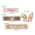 thumbnail image 3 of YingYouFu Easter Wooden Table Decor Coquette Rustic Happy Easter Tiered Tray Decor Farmhouse Bunny Table Centerpiece Vintage Gift(Pink Brown,Coquette Style), 3 of 7