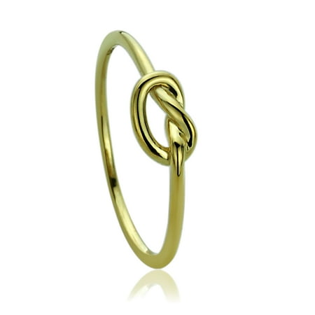 Yellow Gold Celtic Love Knots - Men Women 14K Yellow Gold Wedding Ring Plain Gold Celtic Love Knot Promise Ring