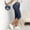 Blue, variant on BRGZLK Women's High Waisted Stretchy Capri Jeggings Pants Tummy Control Pull On Skinny Jean Leggings with Pockets