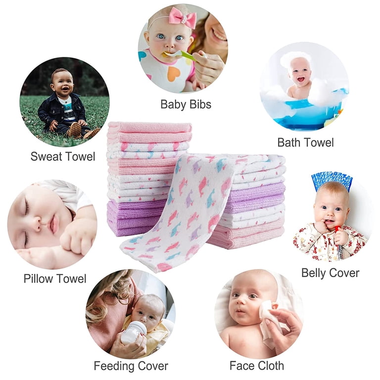 Softan Baby Washcloths, Ultra Absorbent Bath Towel, Great For Newborns