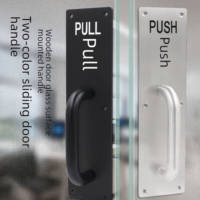 Manija de acero inoxidable para puerta antirrobo, manija de puerta, placa deslizante para puerta cortafuegos semicircular