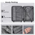 thumbnail image 3 of 2 Piece Luggage Set with Expanable Spinner Wheel for Secure Travelers, ABS Lightweight Suitcase with TSA Lock, Travel Luggage Set of 2, Carry-on Suitcase 20inch+24inch, 3 of 8