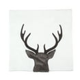 thumbnail image 5 of 17.5 White and Brown Faux Fur Reindeer Throw Pillow Cover, 5 of 5