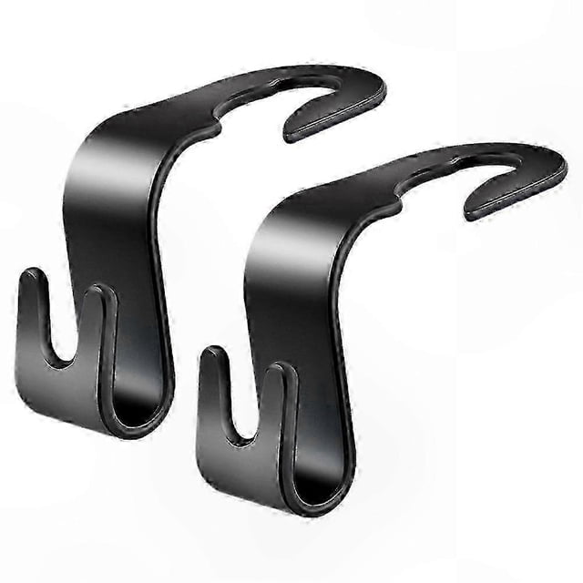 2-Pack Open Hook for Car Seat Back Storage Accessory Multifunctional Pendant Hanger Silver Tone Universal Fit for Vehicles