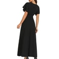 thumbnail image 2 of Vestido COOAN negro largo formal para mujer invitada a una boda, 2 of 8