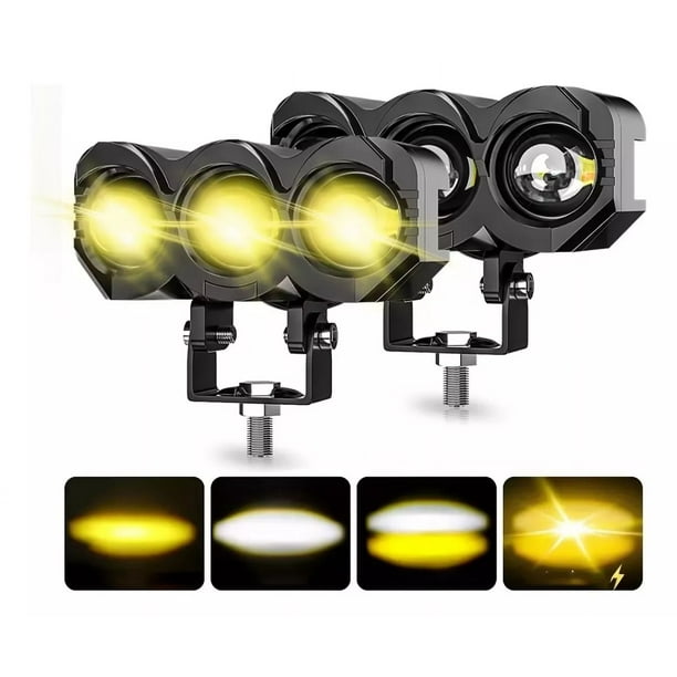 Par Faros Auxiliares Lupa Led Focos Luz 120w Para Coche Moto
