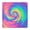 Rainbow Tie Dye, variant on Colorful Rainbow Tie Dye Spiral Pattern Square Fitted Tablecloth with Elastic Edge,Square Table Cover,Washable Elastic Table Cover for Home Kitchen Party Decor 34"x34"