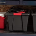 thumbnail image 4 of Boîte de Rangement en Plastique L avec Couvercle et Loquets Solution d'Organisation de Garage Durable Contenants Empilables Emboîtables Poignée de Tirage Sécurisée, 4 of 7