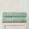 thumbnail image 3 of Jumbo Large Bath Sheets Towels 2 Pack Soft and Absorbent, 100% Cotton Towels (Light Green, Bath Sheet), 3 of 7