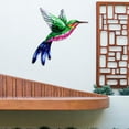 thumbnail image 4 of Iron Hummingbird Wall Decor, Hanging Wall Sculpture Metal Hummingbird Statue Green, 4 of 8