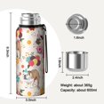 thumbnail image 7 of 20 Oz Dogs with Party Hats and Flowers Coffee Tumbler Double Wall Insulated Stainless Steel Water Bottle | Metal Reusable Thermoses Flask with Cup Cap | Leak & Sweat Proof with Anti-Dust Lid, 7 of 7