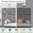 thumbnail image 4 of Gzxs 71" × 48" Metal Privacy Screen for Outdoor, Privacy Fence Screen Steel Fence Panels for Balcony Patio, Freestanding Outdoor Divider Decor for Balcony Patio Indoor Room (Black, Mesh), 4 of 6