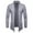Gray, variant on Men Pocket Solid Cardigan Turndown Casual Polyester Sweater Slim Fit Jacket