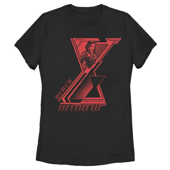 Men's Marvel Black Widow Hourglass Symbol Graphic Tee Black Medium