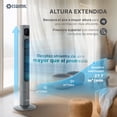 thumbnail image 2 of Ventilador de Torre, Silencioso, Pantalla Led, Oscilante 90°, 3 Velocidades (Gris, 116 cm), 2 of 7