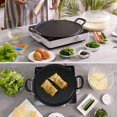 thumbnail image 3 of Aa2Zee 12" Pre-Seasoned Premium Cast Iron Round Griddle with Dual Handle - CIPSP1612BLK, 3 of 8