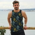thumbnail image 6 of Balery Sunflowers Pattern Men's Workout Tank Top Gym Muscle Tee Fitness Bodybuilding Sleeveless T Shirt Quick Dry Fit Muscle Tank Top Slim-Fit Tank-Large, 6 of 7