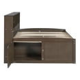 thumbnail image 5 of Full Size Solid Wood Bed Frame with 2 Bedside Cabinets, Upper Shelves and 4 Drawers, Platform Bed Frame, Mid Century Bedframe, Wood Daybed, Wood Foundation(Brown, Full), 5 of 9