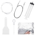 thumbnail image 1 of 5pcs Fridge Drain Cleaning Tool Kit, Refrigerator Drain Hole Clog Remover, Cleaner Brushes/fridge Dredge Hose/plunger, 1 of 5