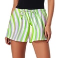 thumbnail image 2 of Striped Shorts for Women 2026 Summer Casual Lightweight Relaxed Fit Elastic Waist Color Block Beach Shorts, 2 of 3