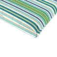 thumbnail image 3 of Jordan Manufacturing 44" x 22" Clique Fresco Blue Stripe Rectangular Outdoor Chair Cushion with Ties and Hanger Loop, 3 of 11