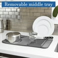 thumbnail image 2 of UHIAGREE Dish Drying Mat for Kitchen Counter, 17"x23.3" Microfiber Dish Drying Pad(Grey), 2 of 6