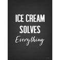 thumbnail image 2 of Seven Trees Design 25x32 White Modern Wood Framed Museum Art Print Titled - Ice Cream Solves Everything, 2 of 4