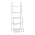 thumbnail image 1 of Scranton & Co 72" Rubberwood Ladder Bookshelf with 5 Shelves in White, 1 of 15