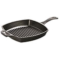 thumbnail image 1 of Lodge 10.5 Inch Square Pre-Seasoned Cast Iron Grill Pan with Easy Grease Draining, 1 of 10