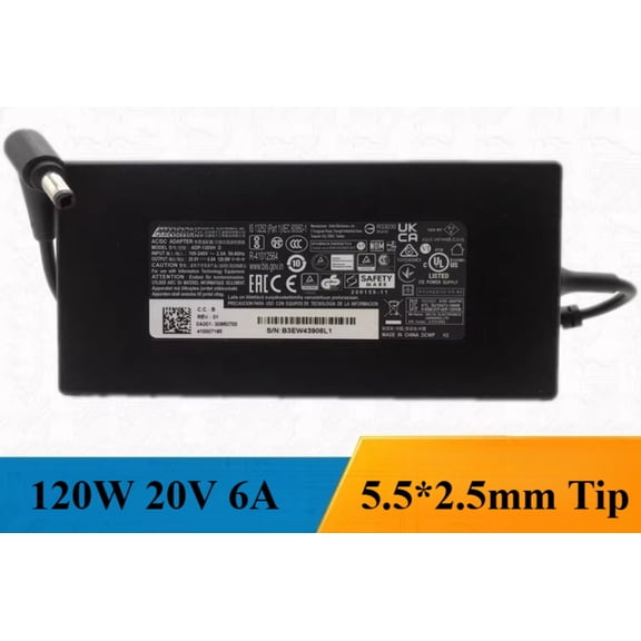 120W 20V 6A Laptop Charger for Delta Power Supply 5.5*2.5mm Tip AC Adapter