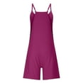 thumbnail image 5 of Yuanlook Women's Casual Rompers,Sleeveless Jumpsuits Loose Strap Shorts Overalls Trendy Outfits with Pockets - Hot Pink - XL, 5 of 8