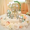 thumbnail image 2 of Acmee - Juego de 44 adornos para tartas de oso verde, mini oso 3D para beb&eacute;, con letras de leche, esferas de espuma doradas, para decoraci&oacute;n de tartas de ni&ntilde;o y ni&amp, 2 of 6