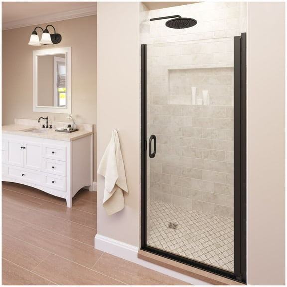 Basco Infn00a2872cl Infinity 72" High X 28" Wide Hinged Framed Shower Door - Bronze