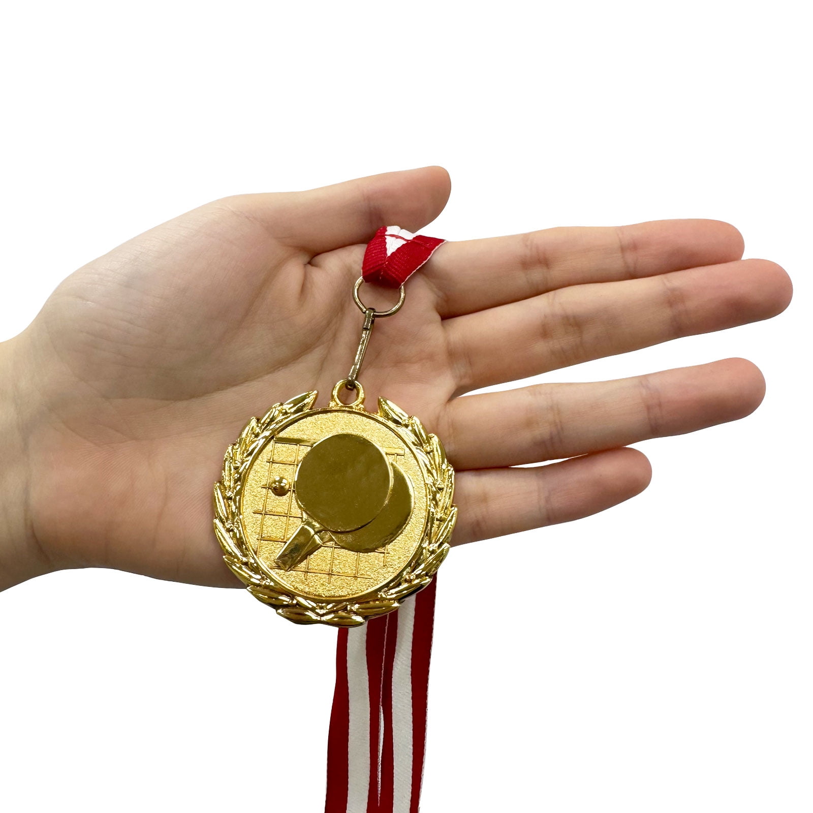 Uxcell 2" Gold Table Tennis Medals, 5Pcs Table Tennis Award Medals for Events