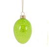 2.5" Transparent Lime Green Bead Filled Spring Easter Egg Glass Ornament