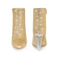 thumbnail image 5 of BLISSFUL STEP Women's Sparkly Glitter Pointed Toe Clear Wedge Ankle Boots Gold 10, 5 of 6